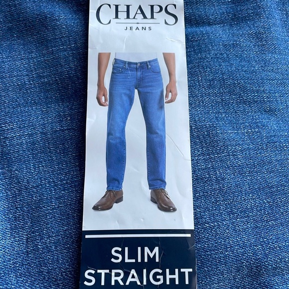 Chaps Jeans - Men’s Slim Straight Denim - Picture 2 of 4